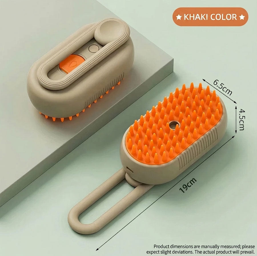 3-in-1 Pet Steam Brush | Electric Spray Cat & Dog Grooming Comb