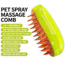3-in-1 Pet Steam Brush | Electric Spray Cat & Dog Grooming Comb