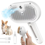 3-in-1 Pet Steam Brush | Electric Spray Cat & Dog Grooming Comb