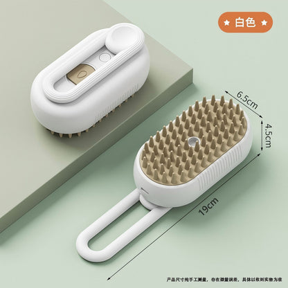 3-in-1 Pet Steam Brush | Electric Spray Cat & Dog Grooming Comb